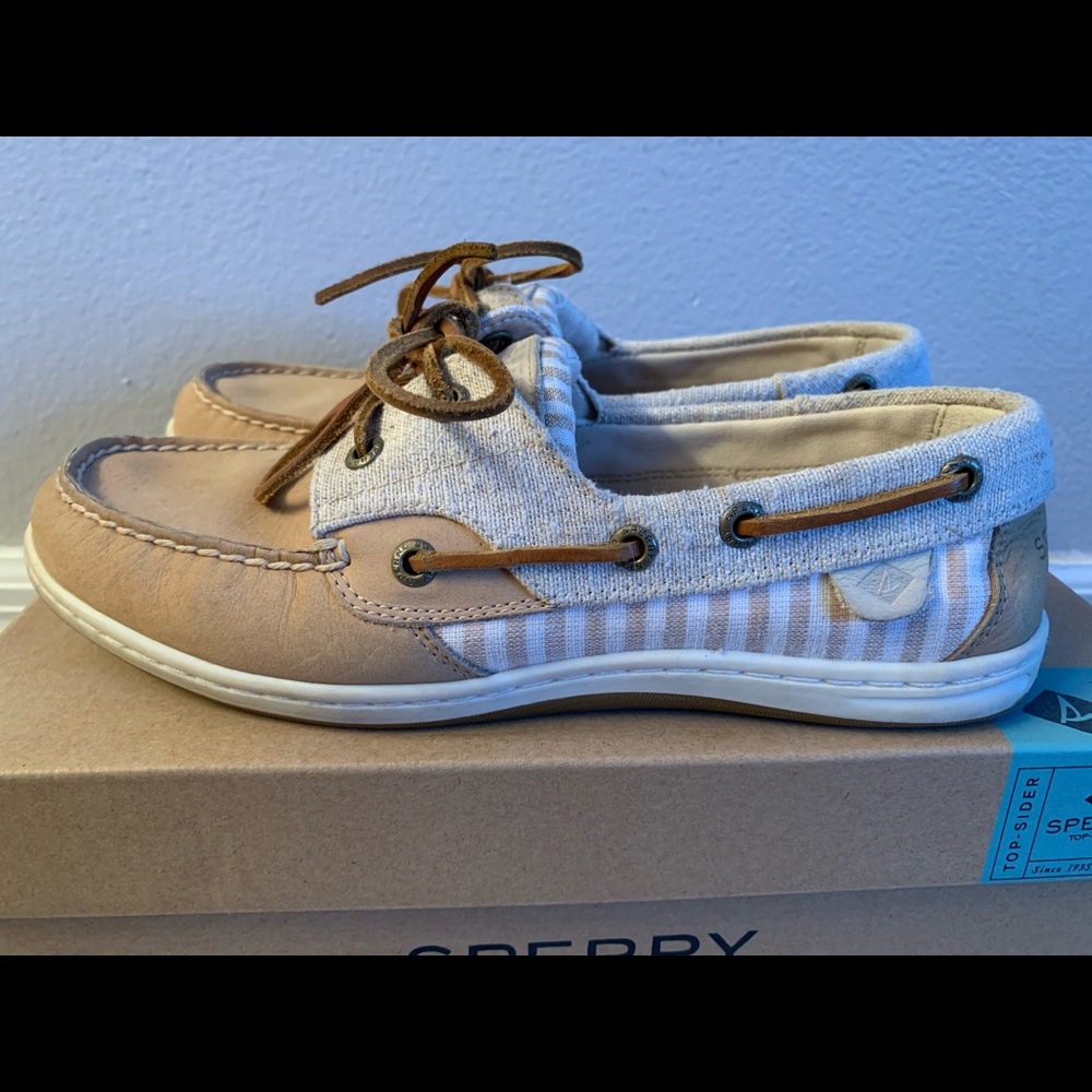 Sperry Koifish Striped Loafers in Sand